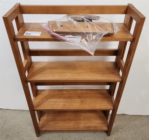 Folding Wooden Bookcase 37" H X 22" W X 8" D