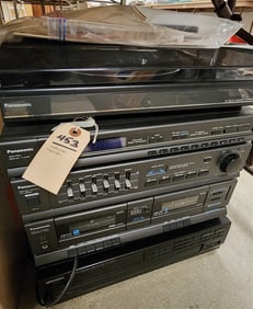 Panasonic Turn Table, AM/FM Tuner, Amp, Double Cassette Deck + Kenwood CD Player
