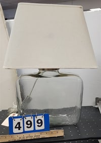 Modern Glass Jar Table Lamp 24"