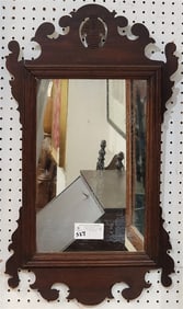 Mahog Chippendale Style Mirror