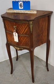 French Mahog 2 Drawer Stand 29 1/2" H X 19 1/2" W X 12 1/2" D