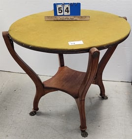 Hunzinger Patent Foot Top Game Table 28" H X 33" Diam.