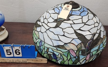 Leaded Glass Shade 10" H X 18" Diam.