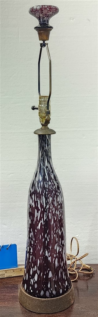 Mid Century Murano Glass Lamp 32": Mid Century Murano Glass Lamp 32"