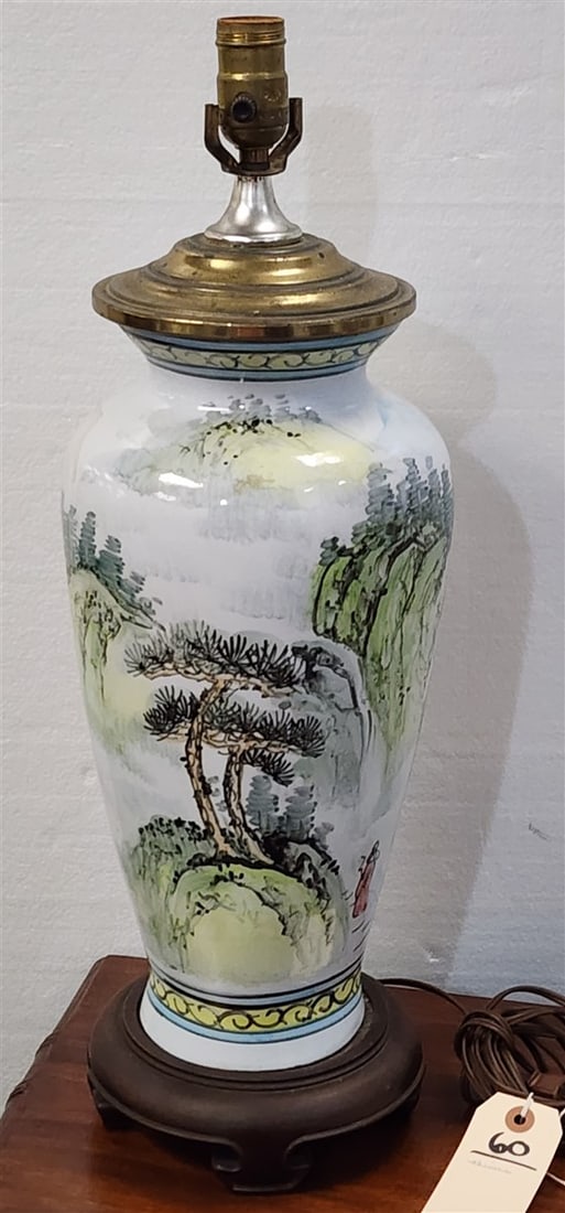 Chinese Porcelian Vase Lamp 23": Chinese Porcelian Vase Lamp 23"