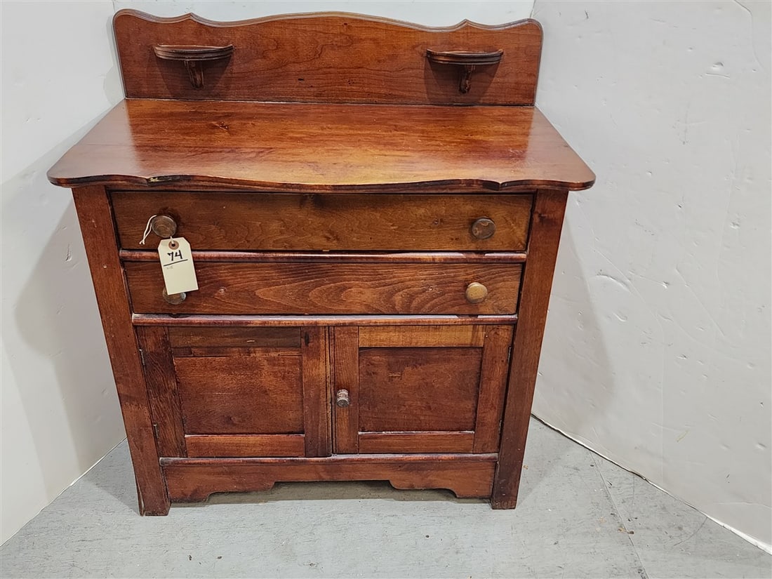 19th C Wash Stand 35 1/2" H X 32" W X 17" D (1 of 3)
