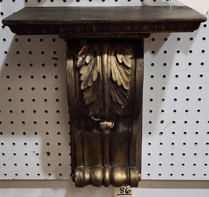 Gilt Wooden Bracket 15" H X 12 3/4" W X 8" D