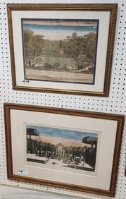 2 Framed 18th C French Hand Colored Engr.'s - 12" X 18" w/Frame 21" X 27 1/2" + 12" X 15" w/Frame
