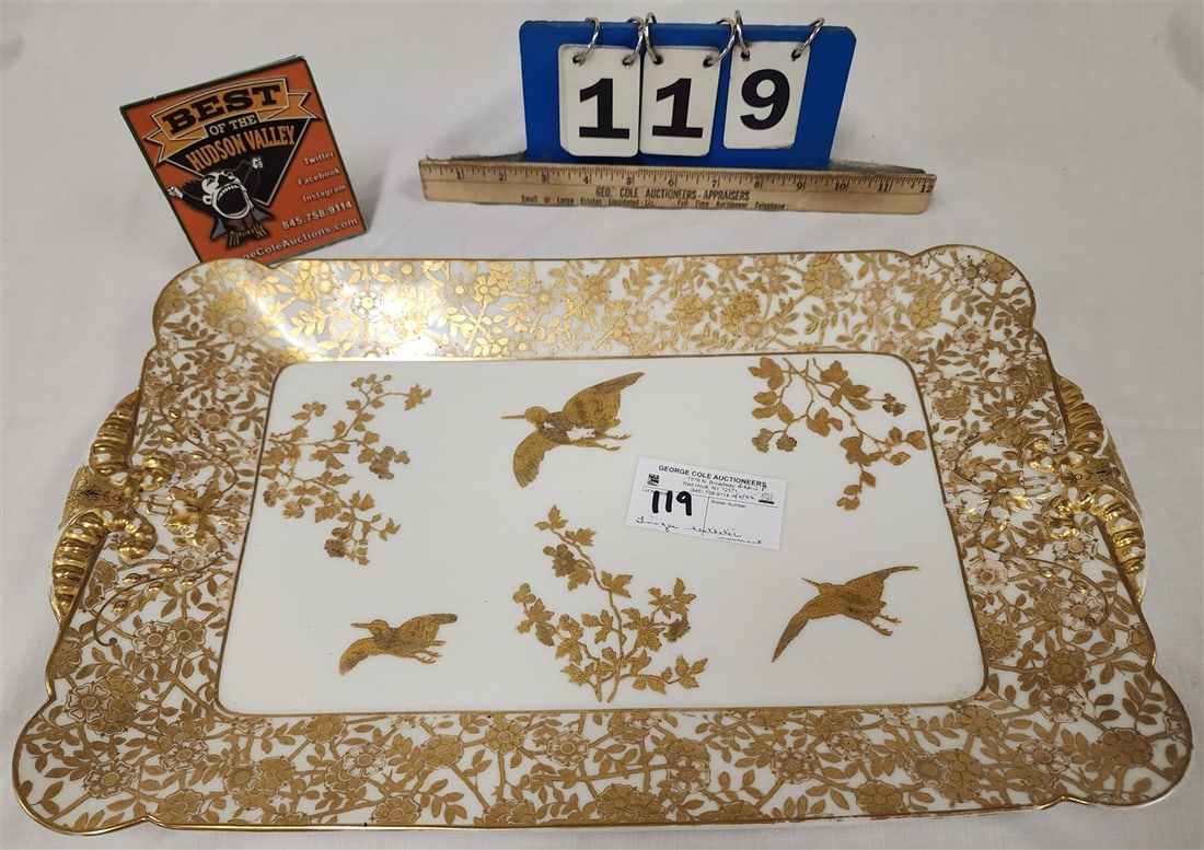 Limoges Aesthetic Movement Platter 18 3/4" X 11 1/4" (1 of 4)