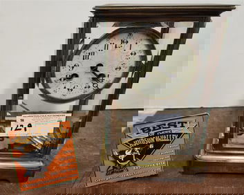 Bronze Crystal Case Clock 11" H X 7" W x 5 1/2" D