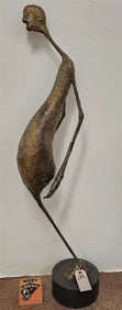Plaster/Wire Sculpture of A Man By Varon 44"