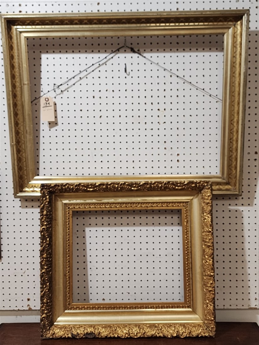 2 19th C Gilt Frames - 26 1/2" X 34 1/2" + 22" X 25": 2 19th C Gilt Frames - 26 1/2" X 34 1/2" + 22" X 25"