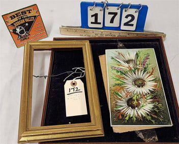 Framed KPM Floral200 Plaque Sgnd A. Krail 8 1/2" X 5" w/Frame 10 1/4" X 7"