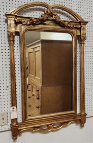 Giltwood Framed Mirror Palladio Italy 45" X 29"