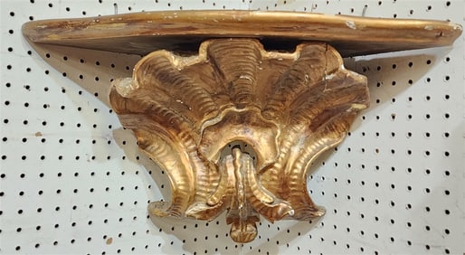 Giltwood Corner Shelf 12" H X 23 1/2" W X 15" D
