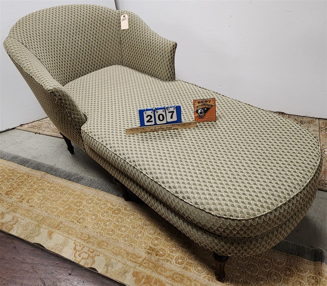 Uphols. Chaise Lounge 31 1/2" H X 69" L X 31" W: Uphols. Chaise Lounge 31 1/2" H X 69" L X 31" W