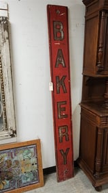 Vintage Bakery Wooden Sign - Both Sides 7' H X 10" W
