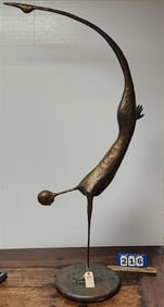 Plaster + Wire Sculpture By Hy Varon 5'