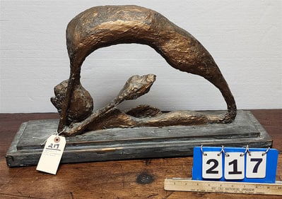 Plaster + Wire Sculpture By Hy Varon 15" H X 26 1/2" L X 7" W