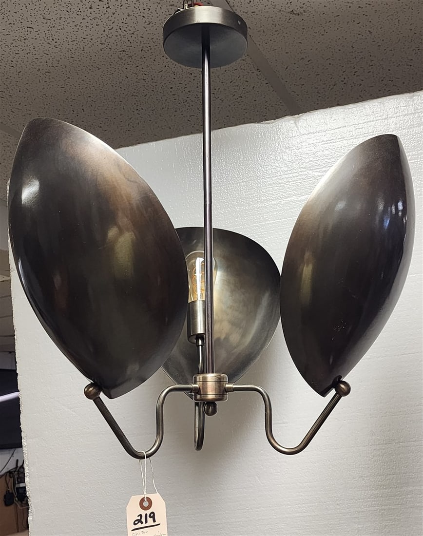 Chiton 3 Light Brass Sputnik Chandelier 25" H X 23" Diam. (1 of 1)