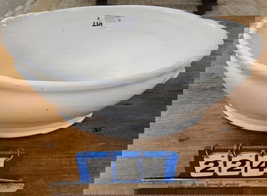 Italian Porcelian Foot Bath 8 3/4" H X 20 1/2" X 13" W