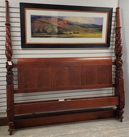 Baker Furn. Mitting Road West Indies Mahog King Bed 7' H X 7' W