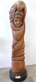 Carved Wooden Sculpture By Hy Varon 45"