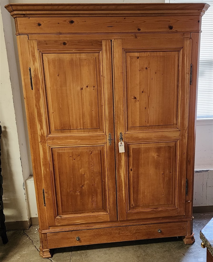 Pine Armoire 7' H X 63" W X 23" D: Pine Armoire 7' H X 63" W X 23" D