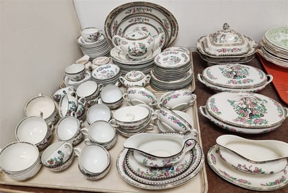Tray 122 Pc. Maddock + Handcock + Son's England "Indian Tree" Dinner Service