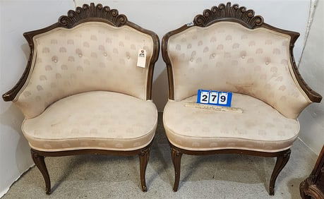 Pr. 40's Decorator Chairs 36" H X 29" W X 17 1/2" D