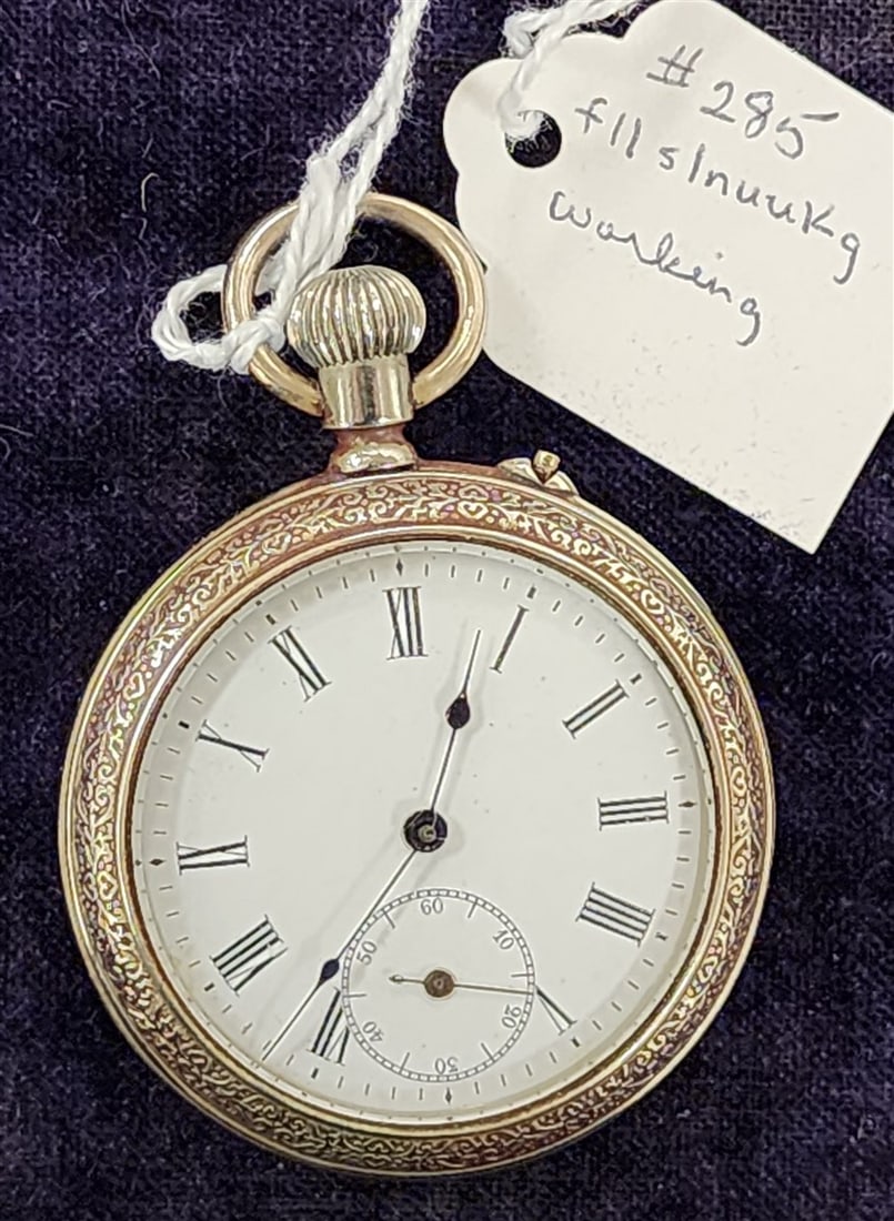 Fllslnuukg Open Face Pocket Watch - Working: Fllslnuukg Open Face Pocket Watch - Working