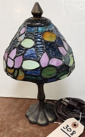 Leaded Glass Shade Dresser Lamp