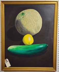 Framed Acrylic On Canvas Sgnd Varon '96  28" X 22" w/Frame 31" X 25"