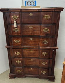 Cherry 6 Drawer Chest 55" H X 38" W X 18 1/2" D