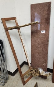 Brass Bracketed Granite Top Shelf 21" H X 55" W X 14" D