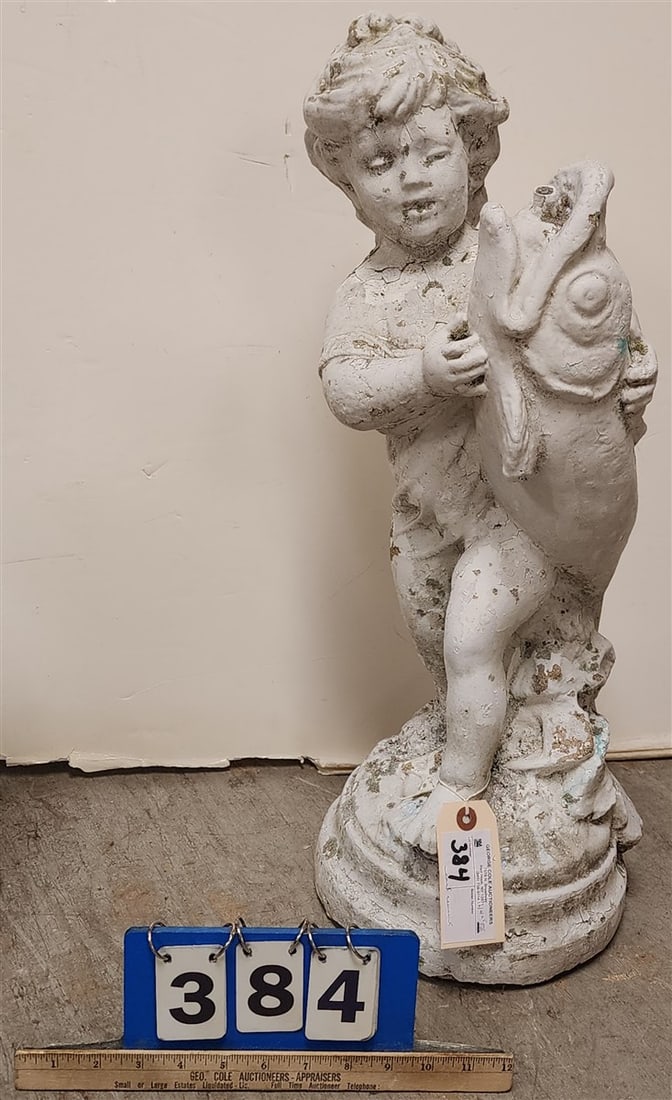 Cast Cement Figural Fountain Head 24" (1 of 1)