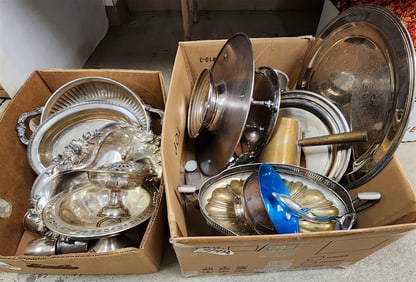 2 Bx's Silverplate Serving Pcs.