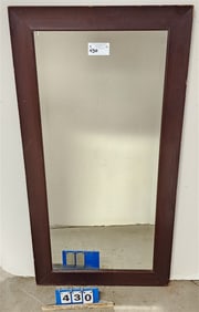 Mahog Framed Bevelled Mirror 45 1/2" X 23 1/2"