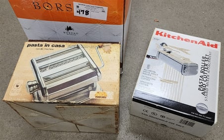 Bx'd Kitchen Aid Pasta Roller & Cutter Set + Pasta Incasa Noodle Machine