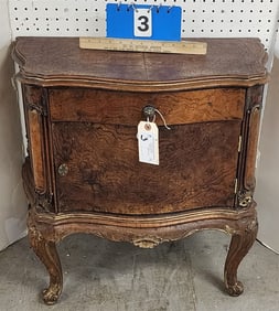 Walnut 1 Drawer Over 1 Door Stand 2' H X 26" W X 15 1/2" D