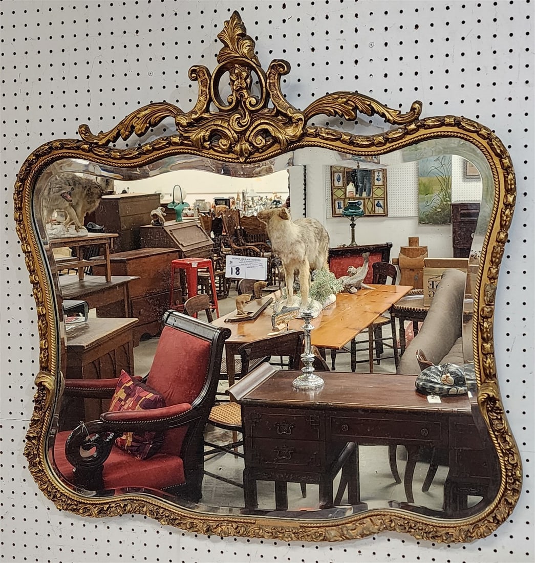 Gilt Framed Bevelled Mirror 35" X 36" (1 of 3)