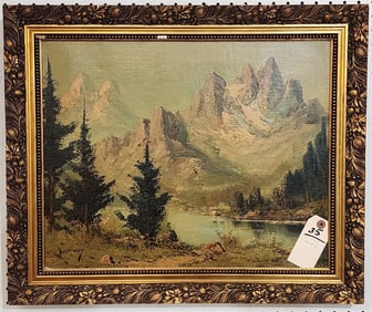 Framed O/C Landscape Sgnd P. Kennary 20" X 16" w/Frame 20" X 24 1/2"