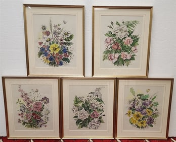 Bx 5 Ltd. Edition Lithos By French Artist Janicotte Late 1950/1960 - Made For The Waldorff Astoria