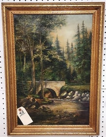 Framed O/C Landscape Sgnd 21" X 14"  w/Frame 24 1/2" X 17 1/2"