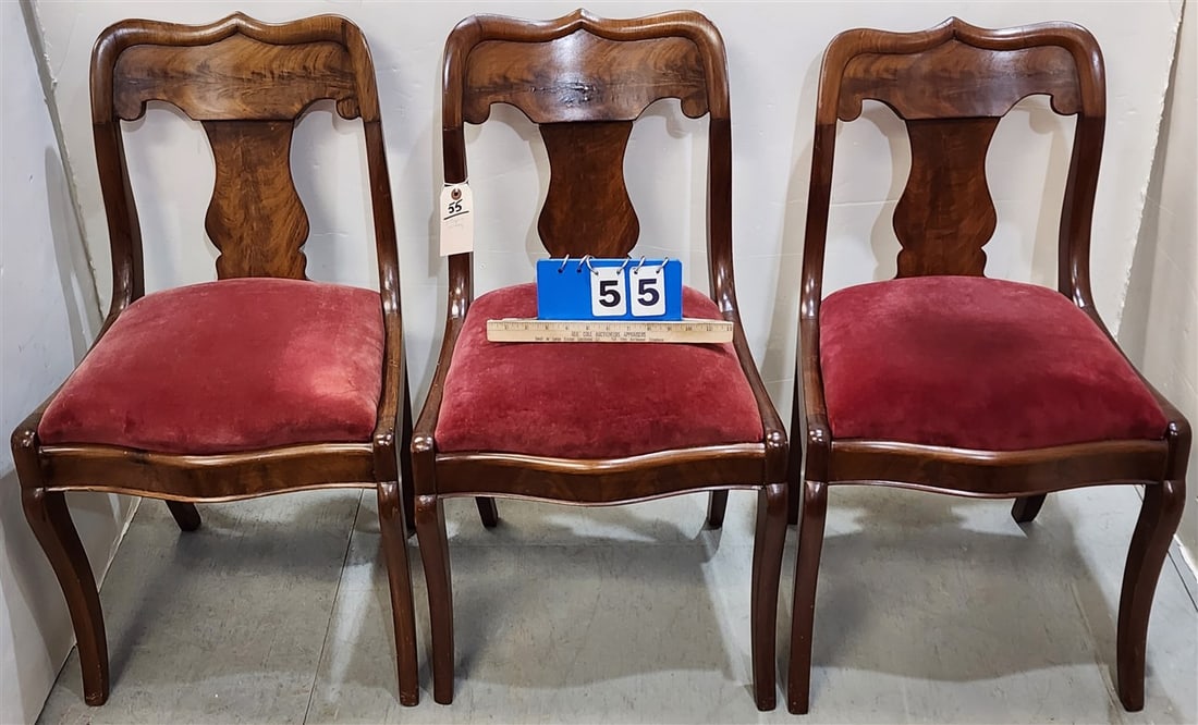 3 Empire Mahog Side Chairs 31" H X 18" W X 15 1/2" D (1 of 2)