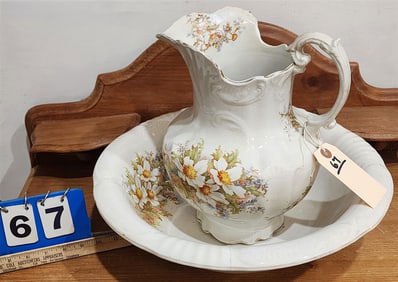 Victorian Pitcher & Bowl Set