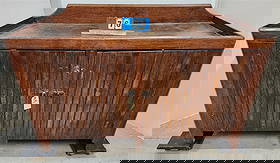 Primitive Wainscot 2 Door Dry Sink 33" H X 57" W X 25 1/2" D: Primitive Wainscot 2 Door Dry Sink 33" H X 57" W X 25 1/2" D