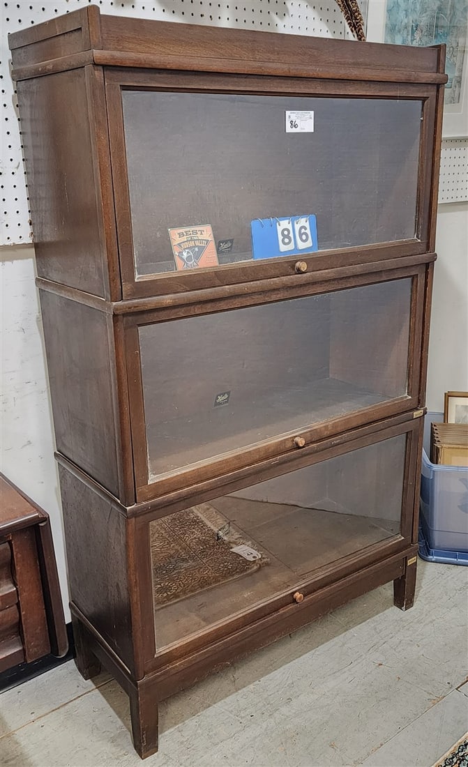 Vintage Hale Mahog Stack 3 Bookcases 57 1/2" H X 34" W X 14" D (1 of 3)