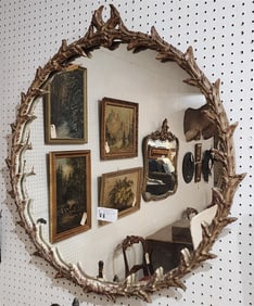 Framed Mirror 3' Diam.