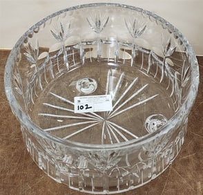 Cut Glass Footed Bowl 7 1/2" H X 11" Diam.